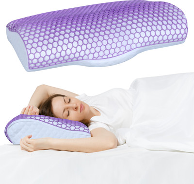 Flipkart SmartBuy Memory Foam Solid Sleeping Pillow Pack of 1(SF-2 Purple pillow gried8221)
