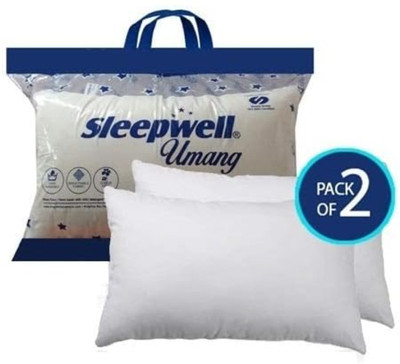 Sleepwell Microfibre Solid Sleeping Pillow Pack of 1(White)