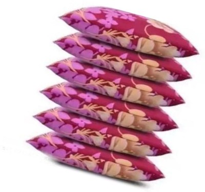 SANJU BROTHER LUXORY Microfibre Solid Sleeping Pillow Pack of 6(PINK & RED)