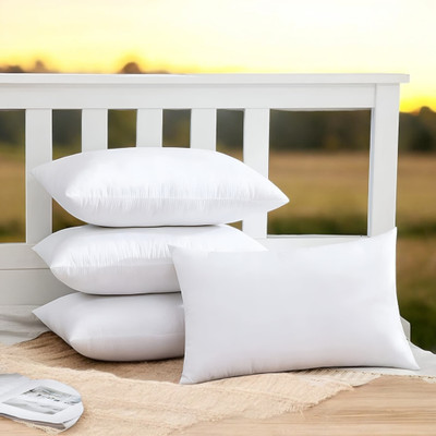Cozy Palace Memory Foam Solid Sleeping Pillow Pack of 4(White)