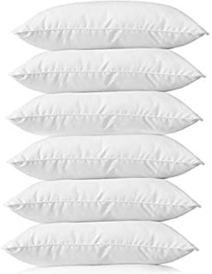 brightjex Cotton Sleeping Pillow Pack of 6 Solid(White)