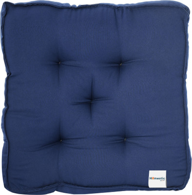 HOMESTIC by Kuber Industries Microfibre Solid Chair Pad Pack of 1(Navy Blue)