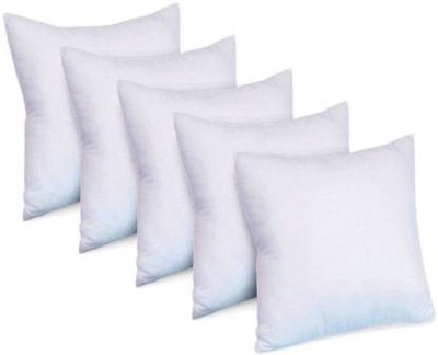THE COSMO Luxury Cushion Set of 5 Microfibre Solid Bolster Pack of 5(White)