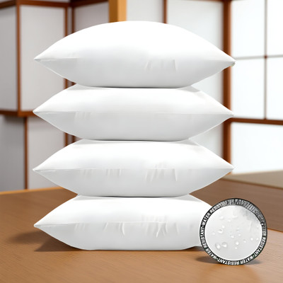 GAGO Luxury Memory Foam Solid Sleeping Pillow Pack of 4(White)