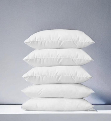 CATHROL Cotton Sleeping Pillow Pack of 5 Solid 5 Pillows(White)