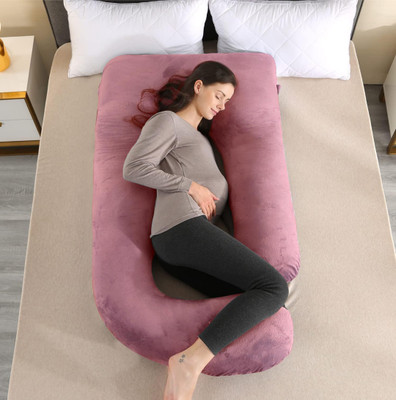 EVOL Microfibre Solid Pregnancy Pillow Pack of 1(Pink)