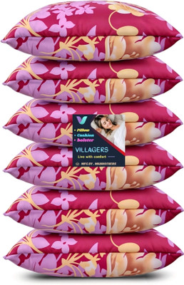 Tecsun LUXURY Microfibre Abstract Sleeping Pillow Pack of 6(Pink)