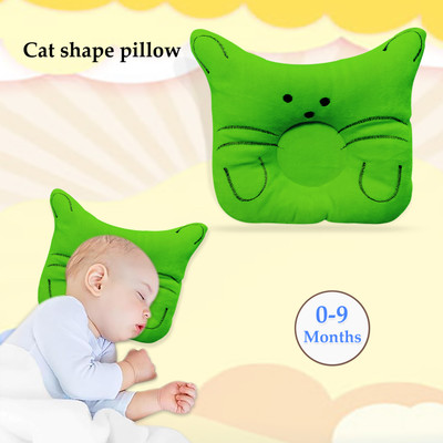 MOM & SON Polyester Fibre Solid Baby Pillow Pack of 1(Green)