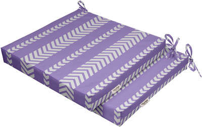 Vargottam Foam Geometric Chair Pad Pack of 2(Dusty Purple1)
