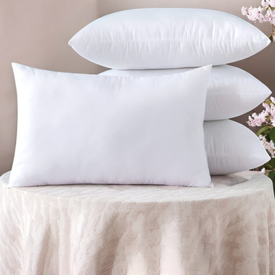 GZZZSD Memory Foam Solid Sleeping Pillow Pack of 4(White)