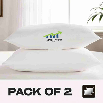 YPOLOIPO LUXURY Polyester Fibre Solid Sleeping Pillow Pack of 2(White)