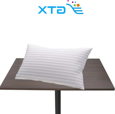 GTX Premium pillow Microfibre Stripes Sleeping Pillow Pack of 1(White)