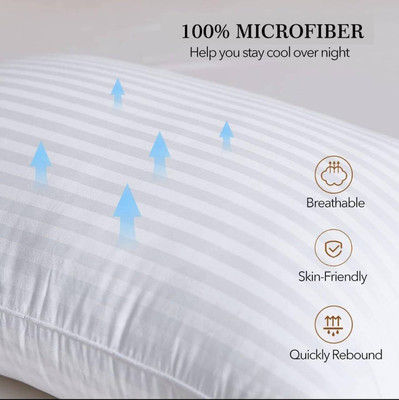 Flipkart SmartBuy Microfibre Sleeping Pillow Pack of 1 Stripes(White)