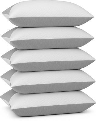 Flipkart SmartBuy Microfibre Sleeping Pillow Pack of 5 Solid(Grey, White)