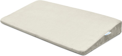 Cherilo Full Size Elevated Wedge Pillow for Baby Crib & Mattress, Memory Foam Solid Baby Pillow Pack of 1(Cream)