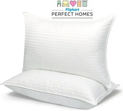 Flipkart Perfect Homes Microfibre Sleeping Pillow Pack of 2 Stripes(White)