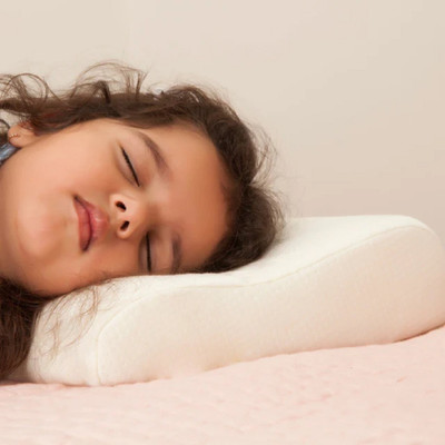 araami kidz baby contour memory foam Pillow Memory Foam Solid Baby Pillow Pack of 1(White)