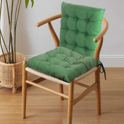 Classydesigners Modern Living Space Microfibre Solid Chair Pad Pack of 1(Green)