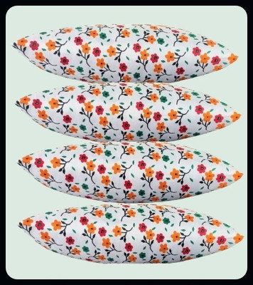 JAYOG ENTERPRISE LUXURY Microfibre Floral Sleeping Pillow Pack of 4(Multicolor)