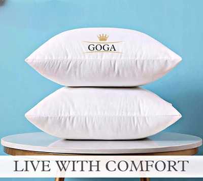 GOGA Cotton Sleeping Pillow Pack of 2 Solid LUXURY(White)