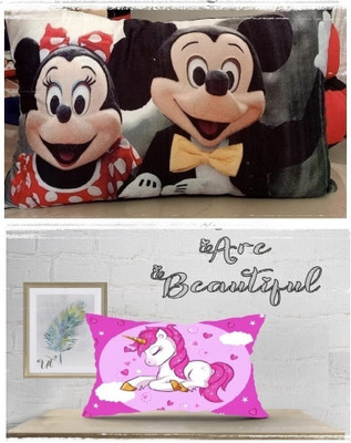 kirpafab Microfibre Baby Pillow Pack of 2 Toons & Characters BABY PILLOW(Multicolor)