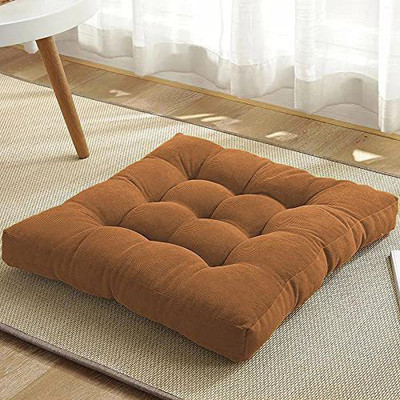 The Purple Tree Microfibre Solid Cushion Pack of 1(Brown)