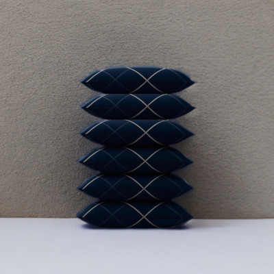 CATHROL 6 Pillows Microfibre Abstract Sleeping Pillow Pack of 6(Blue)