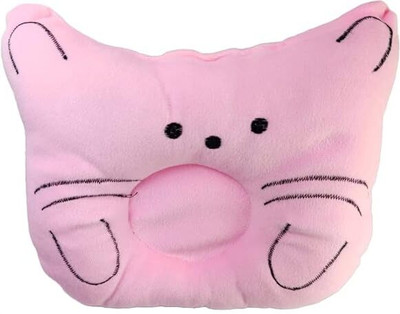 Trivika And Sons Cotton Baby Pillow Pack of 1 Solid(Pink)