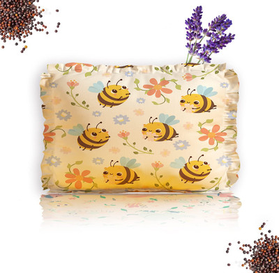 VIYANSHI Mustard Seeds Baby Pillow Pack of 1 Solid(Yellow)