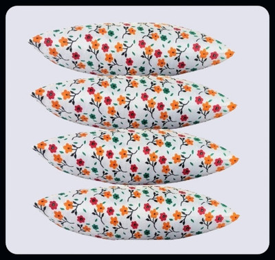 Urmila Creation Microfibre Floral Sleeping Pillow Pack of 4(Multicolor)