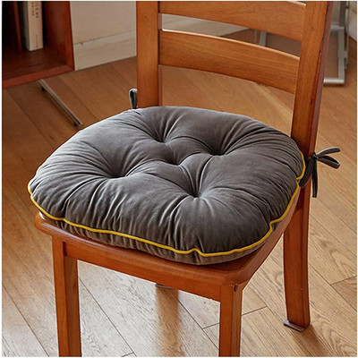 aeTHEric Microfibre Solid Chair Pad Pack of 1(Grey)