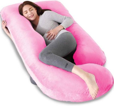 Durga pregnancy pillow Microfibre Solid Pregnancy Pillow Pack of 1(Pink)