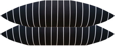 GKM Microbeads Stripes Sleeping Pillow Pack of 2(Black)