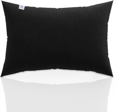 Heart Home Microfibre Solid Sleeping Pillow Pack of 1(Black)