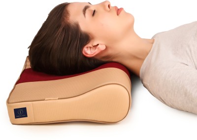 BRAMMEN Memory Foam Solid Orthopaedic Pillow Pack of 1(Brown, Maroon)