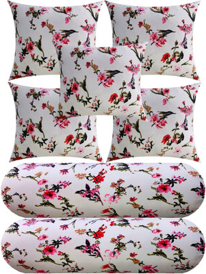 Changers Microfibre Bolster Pack of 7 Floral(White)