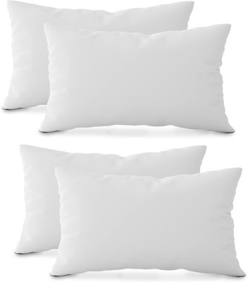 SANJU BROTHER Microfibre Solid Sleeping Pillow Pack of 4(White)