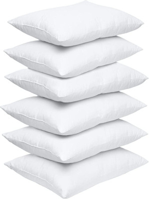STOMIA Microfibre Sleeping Pillow Pack of 6 Solid(White)