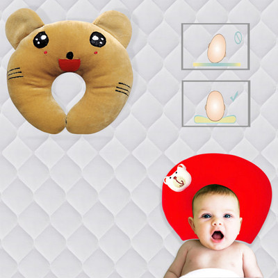 HouseOfCommon Mustard Seeds Solid Baby Pillow Pack of 2(Brown & Red)