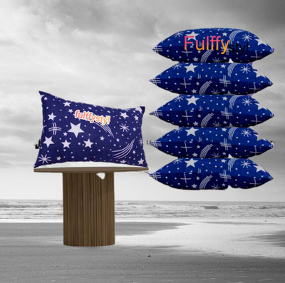 fulffystyl SOFT Microfibre Abstract Sleeping Pillow Pack of 6(Blue)