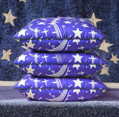 LIPONOS Polyester Fibre Sleeping Pillow Pack of 3 Abstract LUXURY(Blue)