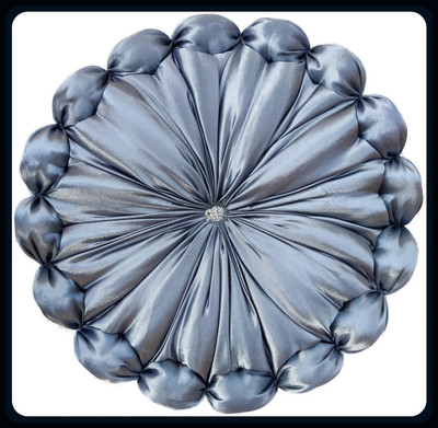 RACCOON Microfibre Solid Cushion Pack of 1(Silver)