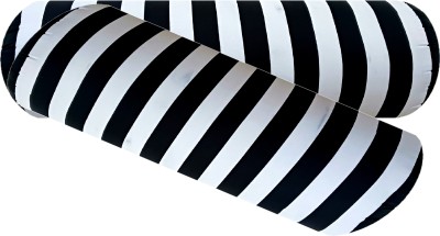 Changers Microfibre Stripes Bolster Pack of 2(White)