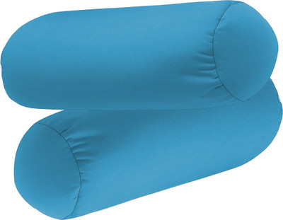 Linenovation Microfibre Solid Bolster Pack of 4(Sky Blue)