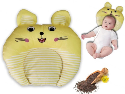 Little Go Cotton Baby Pillow Pack of 1 Animals(yallow)