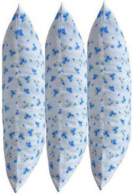brightjex Microfibre Solid Sleeping Pillow Pack of 3(Blue Flowers)