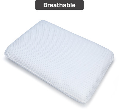Twinkido Memory Foam Solid Sleeping Pillow Pack of 1(White)