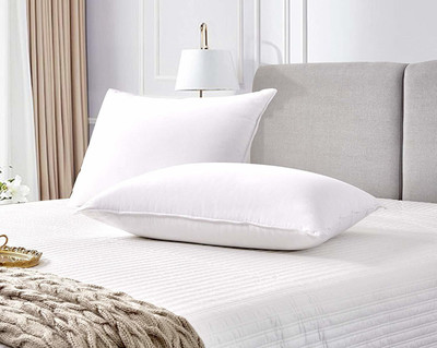 Changers Microfibre Sleeping Pillow Pack of 2 Solid(White)