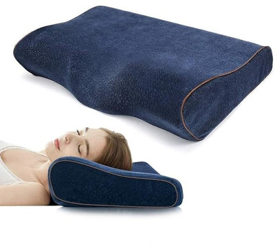 Flipkart SmartBuy Memory Foam Solid Orthopaedic Pillow Pack of 1(Blue)