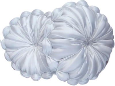 GTX Microfibre Floor Cushion Pack of 2 Solid(White)